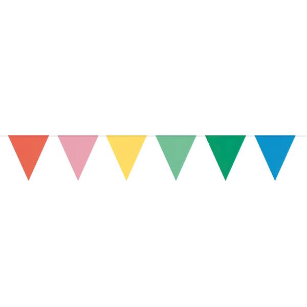 Vimpelgirlander Retro Fargeblanding Stor