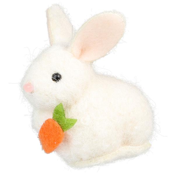 Hengende Hvit Kanin 6x8 cm