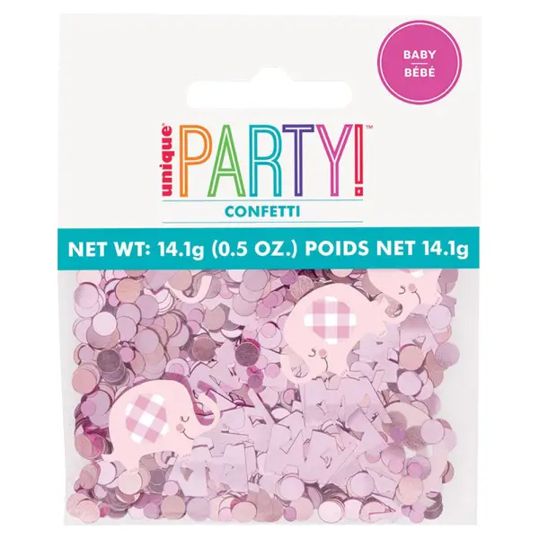 Babyshower Konfetti Elefant Rosa