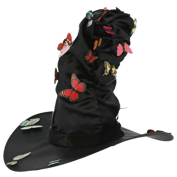 Svart Heksehatt med Sommerfugler