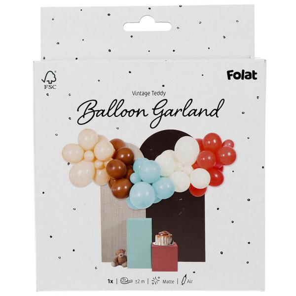 Ballonggirlander Vintage Teddy 66-pakning
