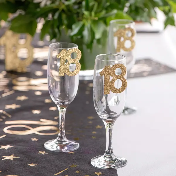 Glitterkonfetti 18 År Gull