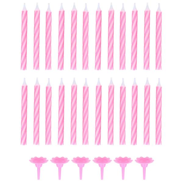 Kakelys Spiral Rosa med Holder