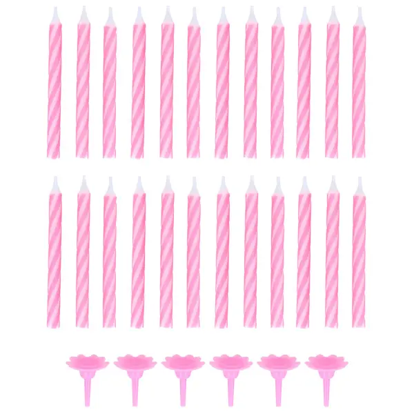 Kakelys Spiral Rosa med Holder