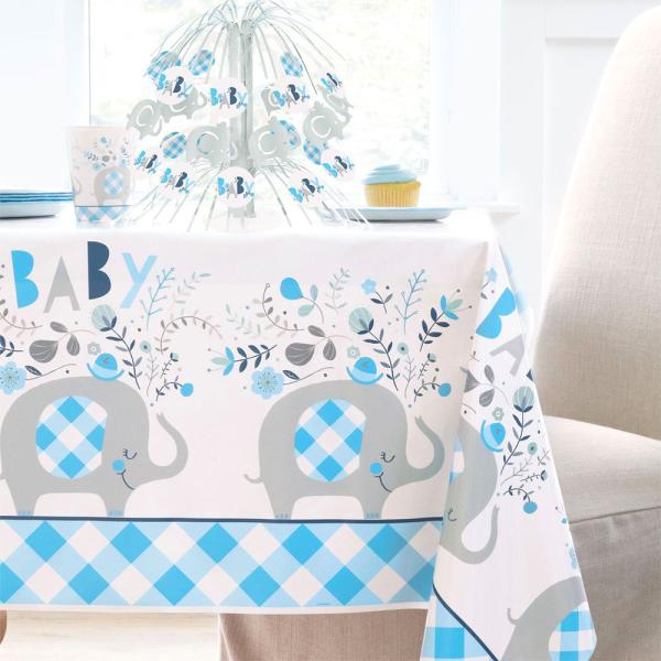 Babyshower Papptallerkener Elefant Blå