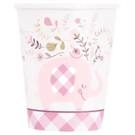 Babyshower Pappkopper Elefant Rosa