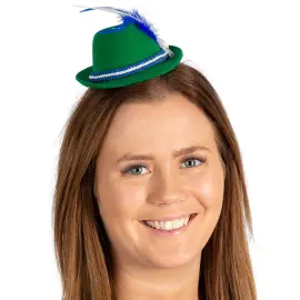 Oktoberfest H&aring;rb&oslash;yle med Tyrolerhatt M&oslash;rkegr&oslash;nn