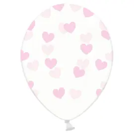 Gjennomsiktige Ballonger Rosa Hjerter