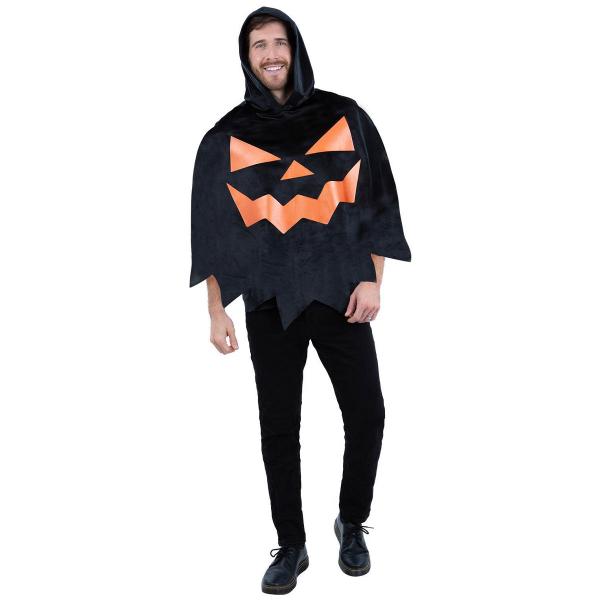Svart Poncho Halloweengresskar