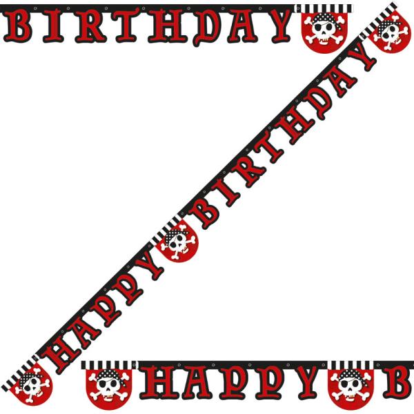 Pirat Skattekart Happy Birthday Girlander