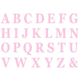 Selvklebende Bokstaver Rosa 48-pakning
