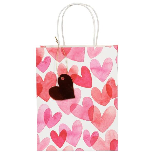 Gavepose Hjerter 18x10x23 cm