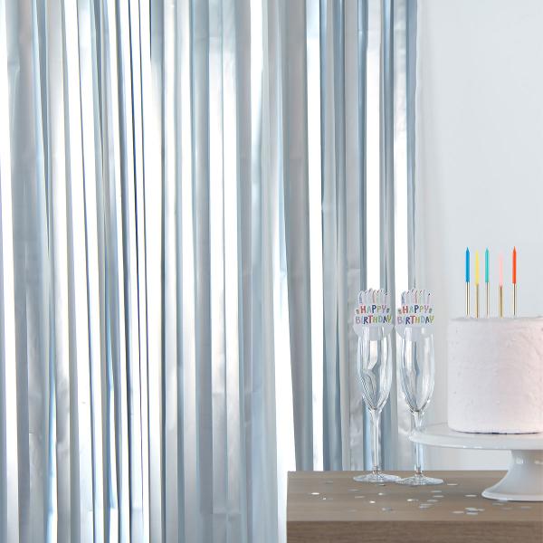 Party Draperi Matt Sølv 200x100 cm