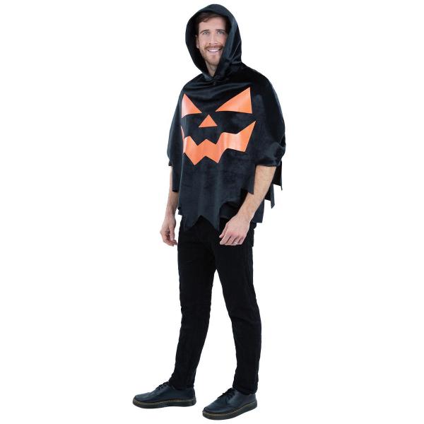 Svart Poncho Halloweengresskar