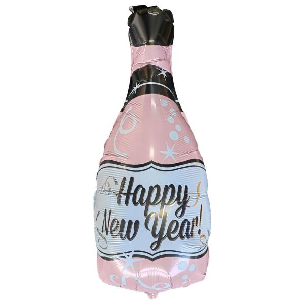 Happy New Year Folieballong Champagneflaske