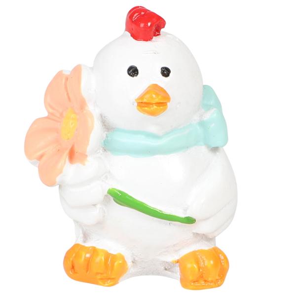 Høne Hvit 2x3 cm 4-pakning