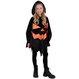 Svart Poncho Halloweengresskar Barn