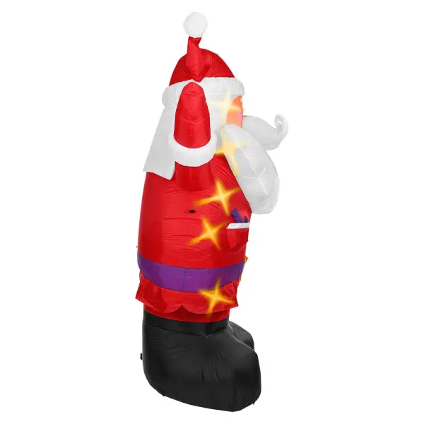 Gigantisk Oppblåsbar Nisse Pynt med Lys