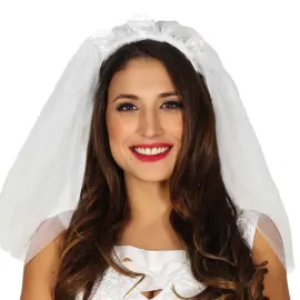 H&aring;rb&oslash;yle med Blomster & Sl&oslash;r Hvit