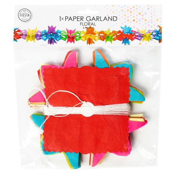 Girlander Papirblomster Flerfargede