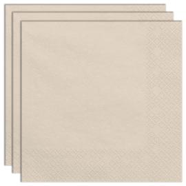 Papirservietter Beige 20-pakning