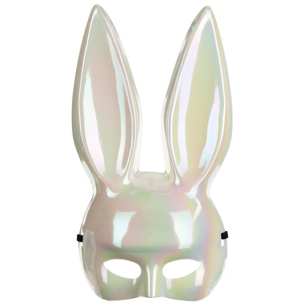 Kaninmaske Iriserende Hvit