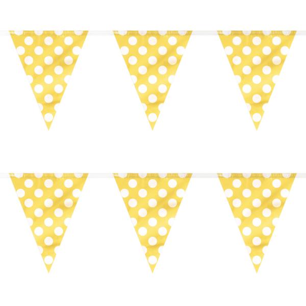 Polka Dot Gul Vimpelgirlander