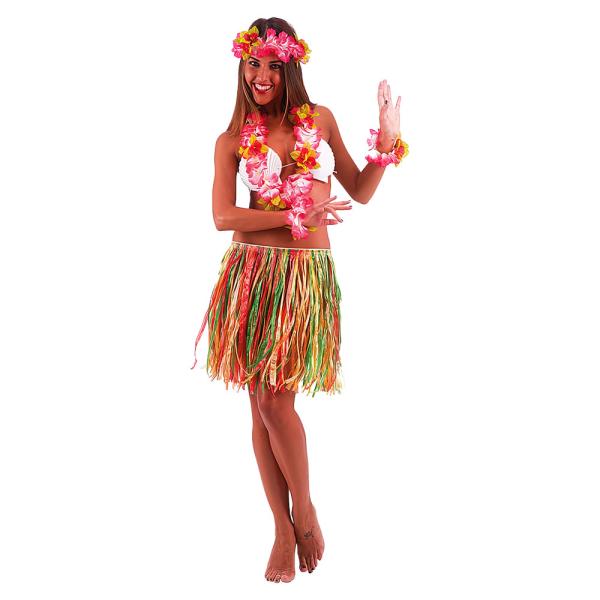 Flerfarget Hawaii Skjørt