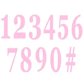 Selvklebende Tall Rosa 12-pakning
