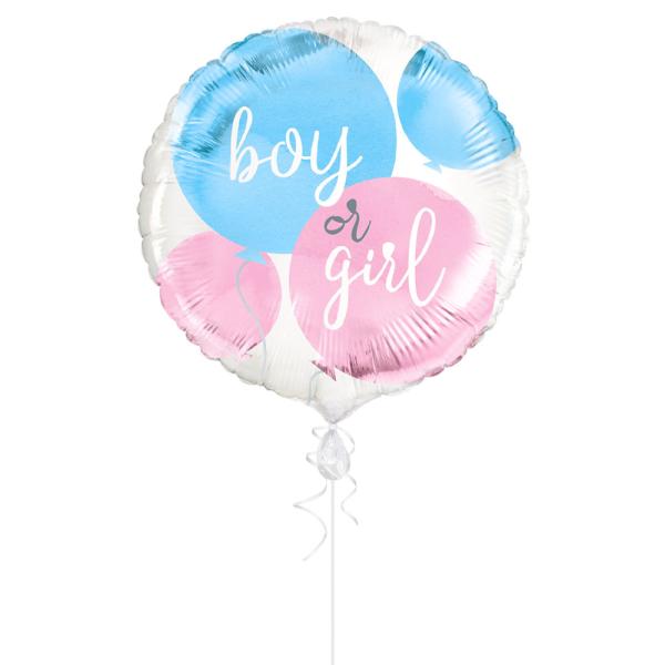 Boy or Girl Folieballong Blå & Rosa