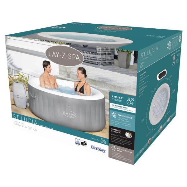 Lay Z Spa St Lucia Oppblåsbart Boblebad