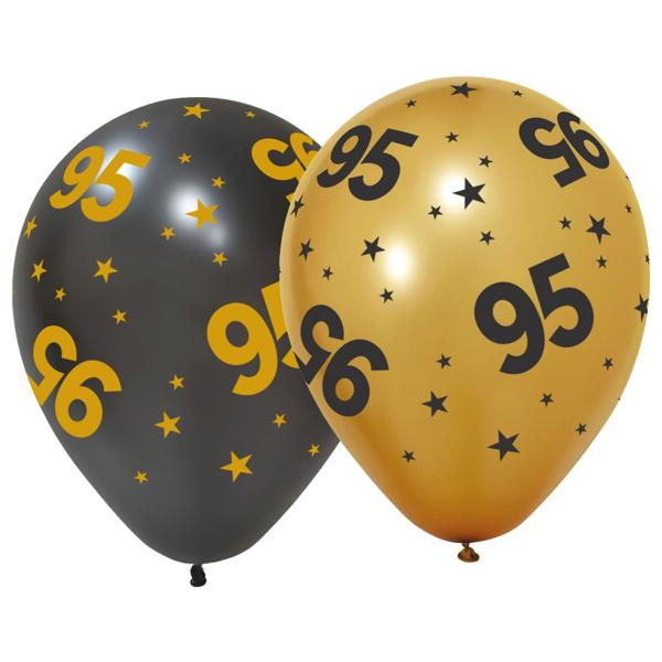 Latexballonger med Stjerner & Tallet 95 6-pakning