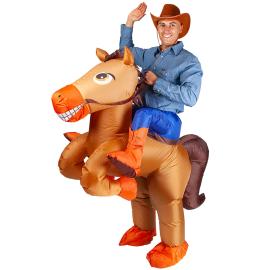 Oppblåsbar Ridehest Kostyme