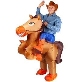 Oppblåsbar Ridehest Kostyme