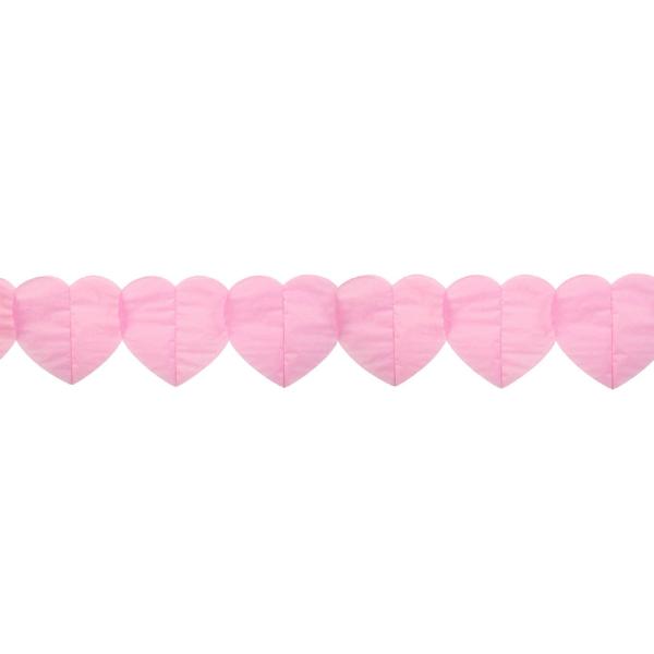 Girlander med Hjerter Babyrosa