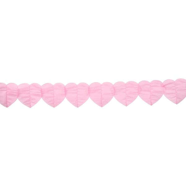 Girlander med Hjerter Babyrosa