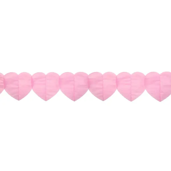 Girlander med Hjerter Babyrosa