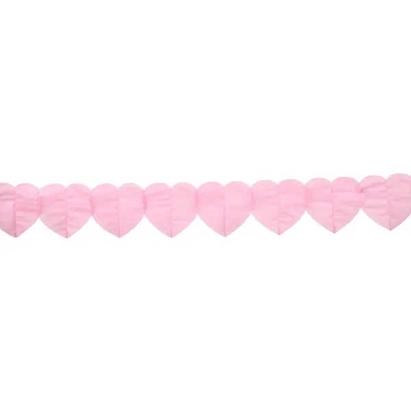 Girlander med Hjerter Babyrosa