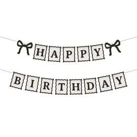 Happy Birthday Girlander med Sl&oslash;yfer 1 m