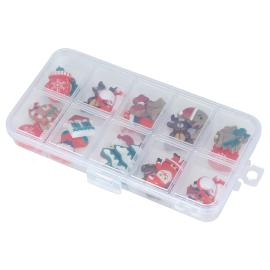 Selvklebende Julefigurer 20-pakning