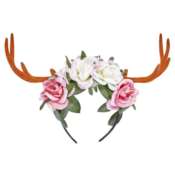 Hårbøyle med Reinsdyrhorn og Blomster