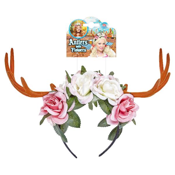Hårbøyle med Reinsdyrhorn og Blomster