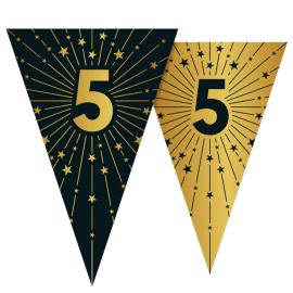 Vimpelgirlander med Stjerner og Tallet 5