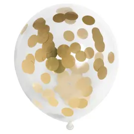 Konfettiballonger Prikkete Gull