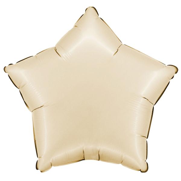 Folieballong Stjerne Satin Krem