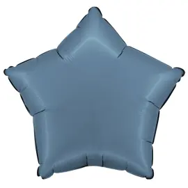 Folieballong Stjerne Satin Bl&aring;
