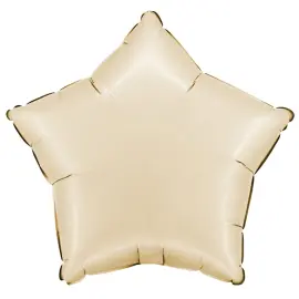 Folieballong Stjerne Satin Krem