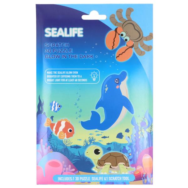3D Skrapepuslespill Havsliv