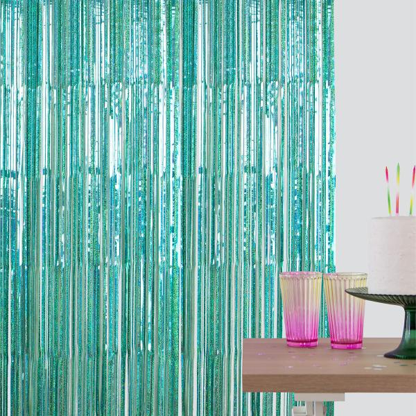 Party Draperi Iriserende Turkis 200x100 cm
