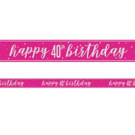 Happy 40th Birthday Girlander Cerise 2,74 m